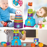 Jeux Montessori Matière plastique Jeu d'empilage interactif Des activités ludiques variées pour favoriser l'éveil cognitif Jenga