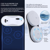 Robot laveur de vitre 5600pa 40 ml réservoir d'eau robot nettoyeur de vitre avec télécommande et 10 chiffons et corde de sécurité