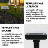 Repulsif chat ultrason 1.2V 600mAh répulsif chat exterieu repulsif chat solaire répulsif d'oiseaux répulsif chat ultrason exterieur