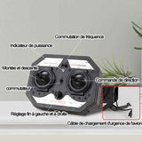 Drone avec caméra 23x3,7x9,5cm 10m pliable drone caméra pour enfant décollage/atterrissage un bouton drone caméra avec lumière led