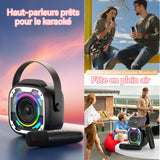 Machine de karaoké avec 2 microphones sans fil pour adultes et enfants enceinte bluetooth karaoke bluetooth enceinte karaoke