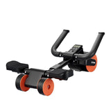 Roue abdominale 1,85kg à rebond automatique avec tapis de fitness conception à trois roues abdos musculation appareil sport maison