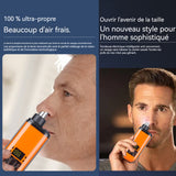 Tondeuse nez oreilles homme 200mah LED chargement USB 2 niveaux de réglage nettoyer les brosses et les capuchons anti-poussière