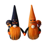 2 ornements de poupée citrouille sans visage, fournitures décoratives d'halloween, poupée naine, décorations de maison hantée