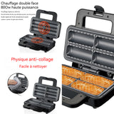 Poêle À Saucisses 4 trous pour prise Réchauffeur de hot-dog machine petit-déjeuner domestique 800W chauffe-hot-dog double face