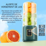 Mini Blender 8,1 x 8,1 x 20,6 cm batterie longue durée 1500 mAh 500 ml lame à 12 lames lisse et lisse affichage numérique vert