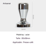 Presse à café 58mm café fournitures tasseur café en acier inoxydable solide dispositif poignée ergonomique usage domestique