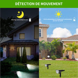 2 pcs Lampe de jardin étanche 32LED Lampes de jardin pour l'extérieur IP65 Lampes solaires 4W Lampes solaires d'extérieur Jardin