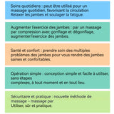Masseur de jambes 10 V massage air facile à utiliser tissu tpu épais convient aux jambes aux pieds taille et aux bras facile ranger