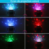 Projecteur Ciel Etoile Avec réveil Calendrier perpétuel Peut jouer de la musique Lampe de projection électronique Veilleuse