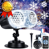 Étanche LED binoculaire flocon de neige lumières Halloween noël Blizzard projecteur lumières scène flocon de neige projecteur