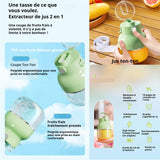 Presse-agrumes 500 ml capacité de jus capacité de la tasse 1000 ml peut être transporté et utilisé à tout moment lors de vos sorties