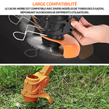 Protection pour coupe-herbe 2pcs 15cm orange universel bloqueur d'herbe plastique couleur orange accessoires pour tondeuses à gazon