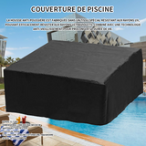 Bache piscine 244x244x30cm bâche de rectangulaire protection idéale pour garder votre piscine pour piscine facile été et hiver