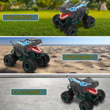 Voiture télécommandée 2.4GHZ jouet dinosaure telecommande garcons mouvements realistes robot radiocommande avec manette de controle