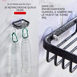 Porte savon 1 lot de 2 pièces porte savon creux en métal livré avec des autocollants muraux solides avec conception à vidange rapide