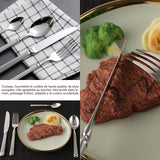 ouverts 4 Pièces pour Ensemble de Ménagère Comprend Couteau Fourchette Cuillère cuillère à café Couverts de Table Acier Inoxydable