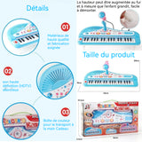 Piano pour enfant 20x35x19 cm 37 touches Batteries Portable Jouets éducatifs Cadeau de vacances pour enfants clavier de Piano