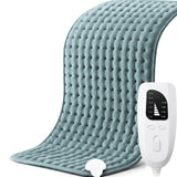 Coussin chauffant 84x43cm velours cristal 6températures 4 niveaux de minuterie protection contre la surchauffe Couverture chauffante