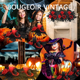 Bougeoir 40x40x25cm chandelier Halloween décoration de table squelette rose rouge décoration de fête sombre eteignoir a bougie