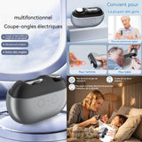 oupe-ongles électrique 500mah type-c charge coupe-ongles automatique avec réservoir de stockage et led pour adultes et enfants