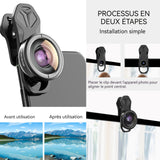 Objectif macro 10x 120 degrés super grand angle professionnel pour smartphone HD objectif fixable zoom oeil de poisson externe