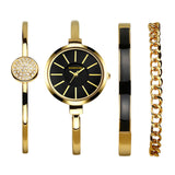 offret cadeau montre femme 4 pièces ensemble de cadeaux pour femme ensemble montre et bracelet montres à quartz élégant stylé