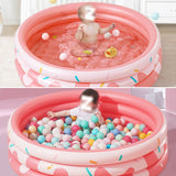 Piscine 120x30 cm Matériau PVC écologique Support ultra-résistant et protection complète Fond à bulles confortable Piscine familiale