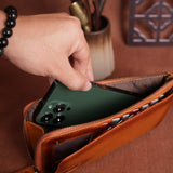 Porte-monnaie homme sac à main en cuir sac à cartes multi-positions grand volume portefeuille de loisirs multifonctions