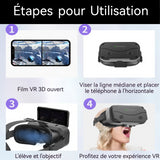 Casque VR G13 Lunettes VR audio et vidéo de jeu 3D montées sur la tête compatible téléphones mobiles effets visuels des films IMAX