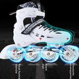 Patins à roues alignées avec roues éclairées patins à roulettes de taille réglable patins à roues alignées pour adultes et enfants