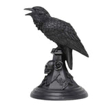 Bougeoir Corbeau Halloween 16.5*10.5cm  Style gothique Décoration artisanale de bureau  Convient à la décoration d'Halloween