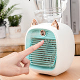 Ventilateur de pulvérisation charge usb ventilateur d'humidification muet étudiant dortoir bureau bureau petit ventilateur