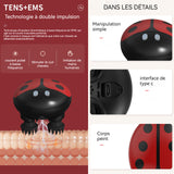 Masseur de tête 3 vitesses 8000 tr/min masseur de tête électrique tête masseur rechargeable à pétrissage Griffes de massage rouge
