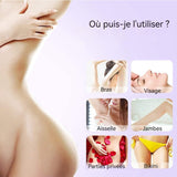 Épilateur 50 minutes d'utilisation continue 2 têtes de rasage 5x15,5cm instantanée et sans douleur lumière capteur laser rasoir