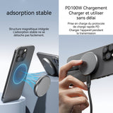 Boîtier ssd nvme m2 10gbps avec fonction chargeur magnétique 100w adaptateur de boîtier portable boîtier de disque pour 2203