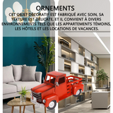 Ornements 31x15x16,5cm décorations de camion décorations de Noël de camion ornements d'ambiance de Noël petits objets decoratifs