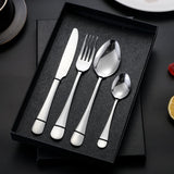 ouverts de table 5PCS sliver 4 set ménagère ensemble de couverts occidentaux en acier inoxydable ustensiles de cuisine vaisselle