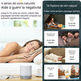 Enceinte bluetooth 1800mAh bluetooth 5.2 bruit blanc aide au sommeil variation d'intensité à 5 vitesses 16 sons naturels enceinte