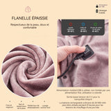 Couverture électrique 80x140cm 10W couverture châle électrique épaissie avec 3 modes de réglage de la température chargement USB