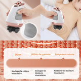 Masseur anti cellulite 28w 15x9cm masseur vibrant multifonctionnel portatif pour le corps avec 4 têtes de massage 3 housses en tissu
