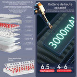 Clavier mécanique 3000mAh disposition à 82 touches prise en charge de la connexion filaire Bluetooth 2.4G 16 réglages d'éclairage