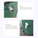 Seau de stockage d'eau pliable en PVC, type réservoir, 1000l, boîte de jardin, cour, portable, multifonctionnel, eau de pluie