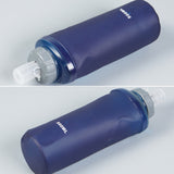 Bouteille d'eau en tpu 500ml 6x6x22,8cm pour randonnée/course à pied/vélo/camping avec échelle de mesure portable gourde sport