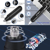Tondeuse nez oreilles homme LED écran chargement USB avec nettoyer les brosses et les capuchons anti-poussière coffret hygiene nez