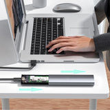 m2 NGFF NVme boîtier de disque dur mobile en métal boîtier de disque dur à semi-conducteurs double protocole S ATA USB externe