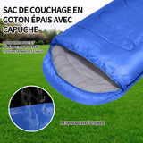 Sac de couchage 210x75cm sac de couchage adult chaud léger avec un sac de compression sleeping bag en plein air camping randonnée