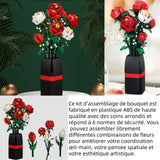 Kit de construction de bouquet de fleur avec 818 blocs de construction construction de fleurs blocs de construction de fleur
