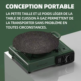Réchaud à gaz 2000W portable pour camping pour camping sorties pêche réchaud de camping compact possibilités de cuisson variées