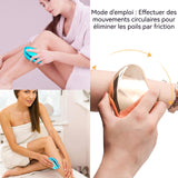 Nano Épilateur gomme à cheveux 105 x55 x33mm de Verre nanométrique et plastique ABS outil d'épilation avec effet exfoliant